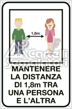 Mantenere la distanza di 1,8 metro tra una persona e l'altra - Coronavirus Covid-19